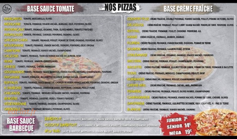 Pizza d'orleans — carte page 3