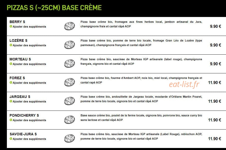 Pizza Oh Terroir — carte page 2
