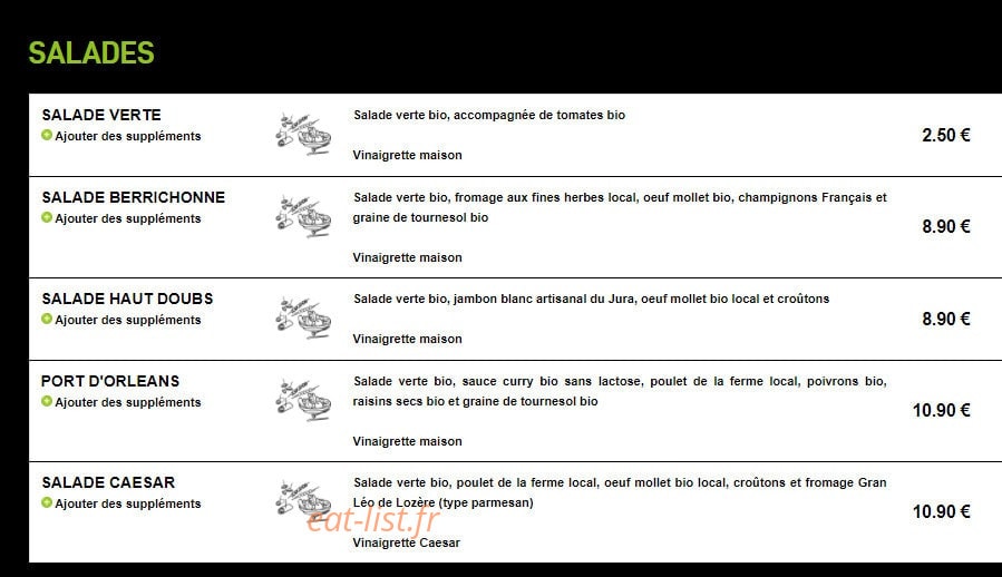 Pizza Oh Terroir — carte page 1