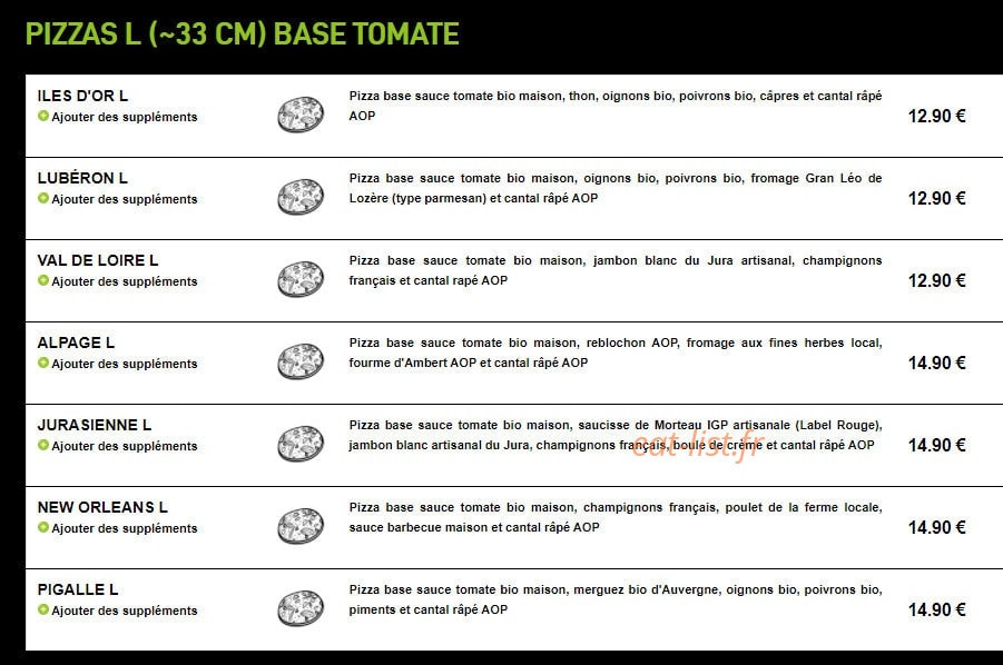 Pizza Oh Terroir — carte page 6