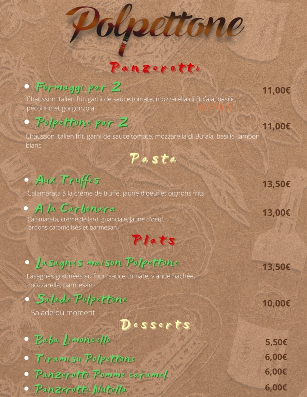 Polpettone — carte page 3