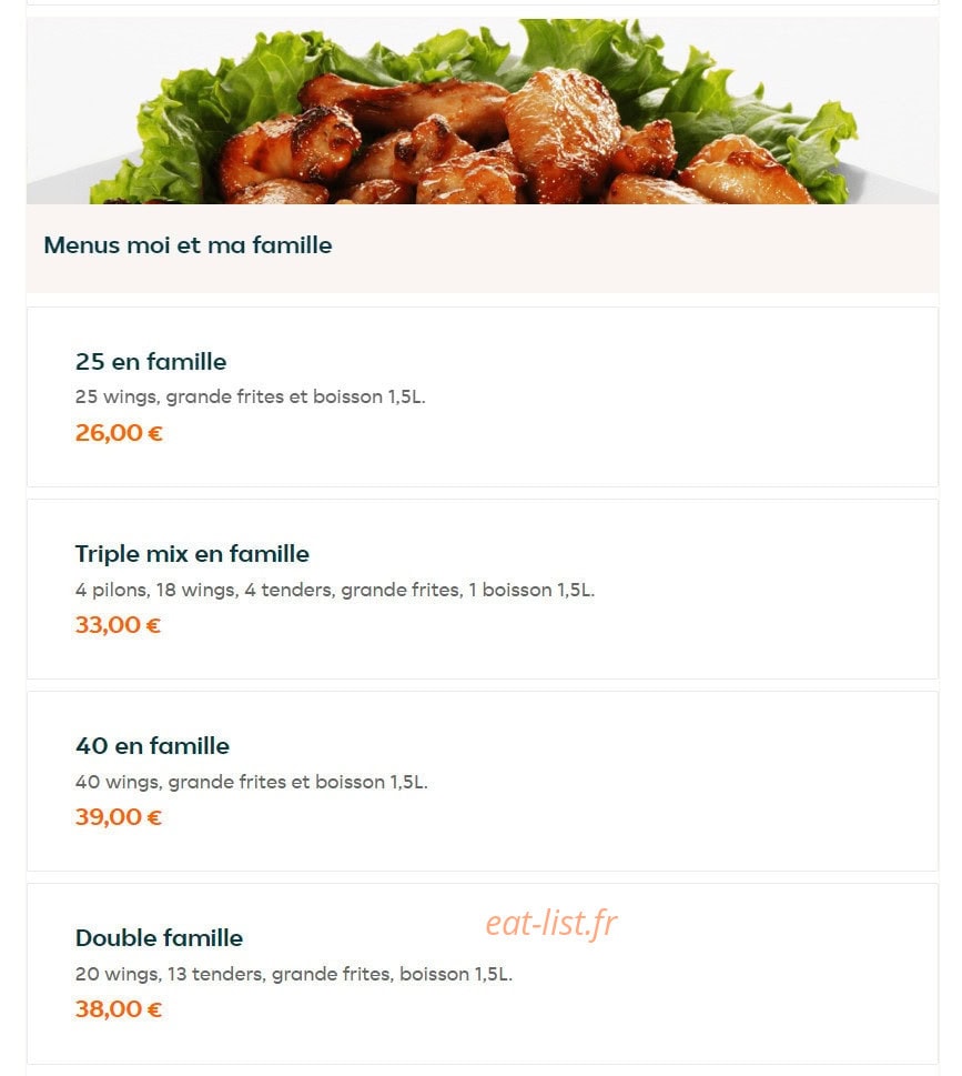 Poulet & Moi — carte page 8