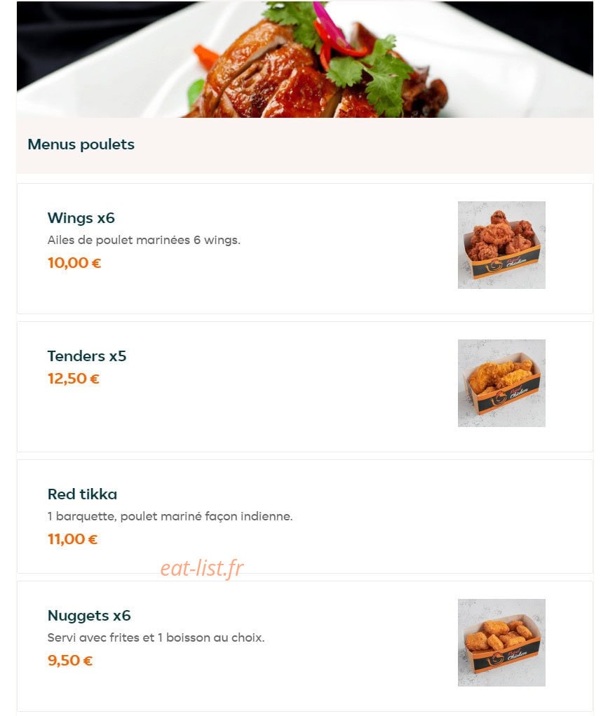 Poulet & Moi — carte page 6