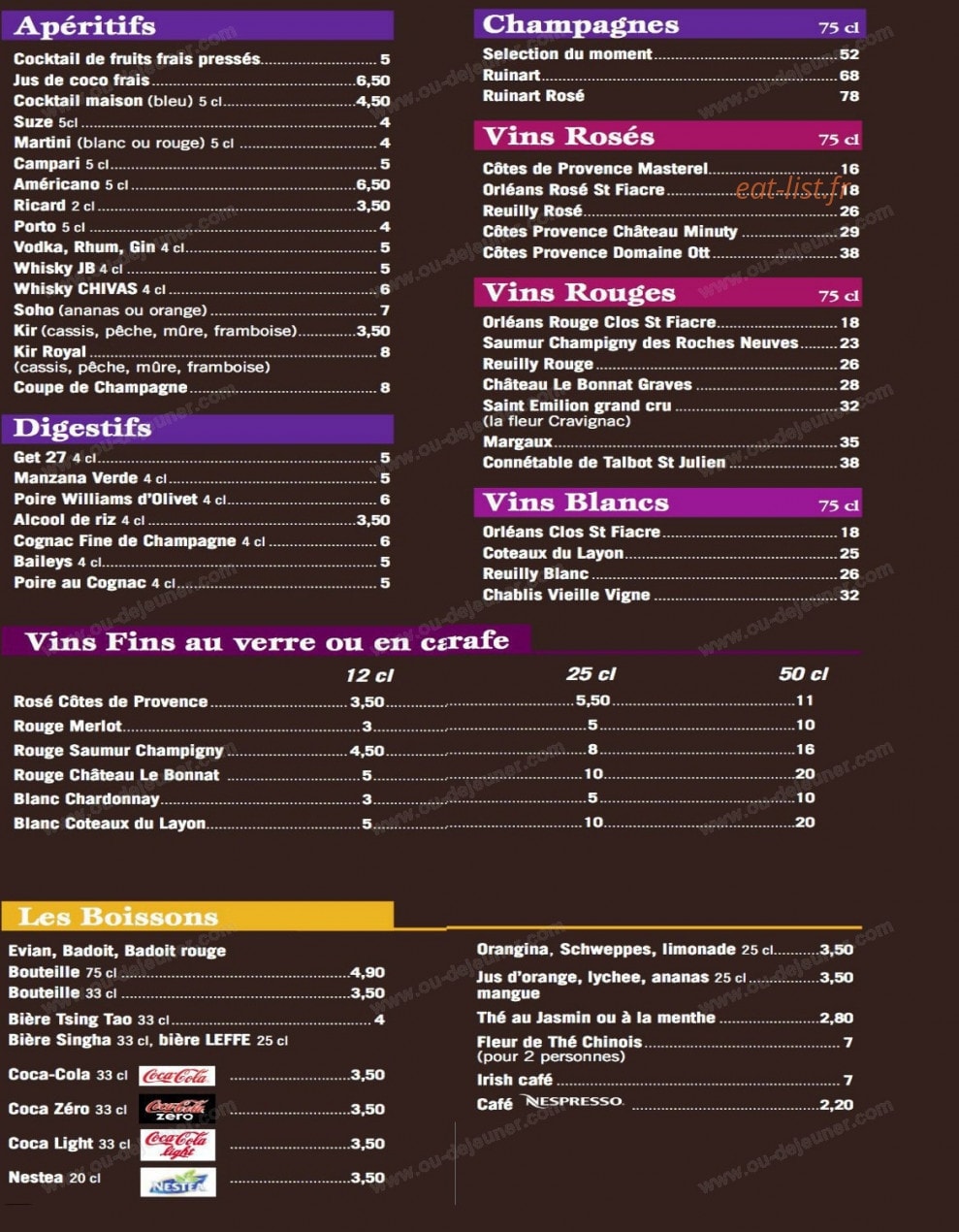 Siam's — carte page 8