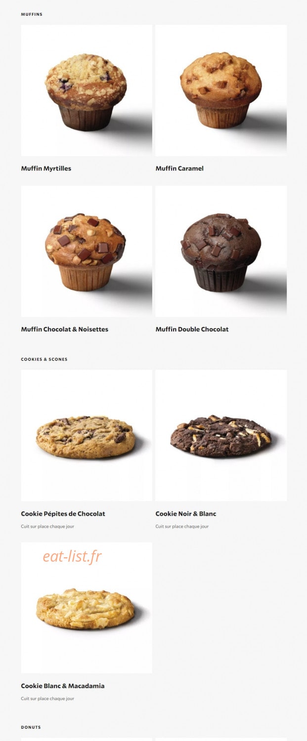 Starbucks — carte page 10