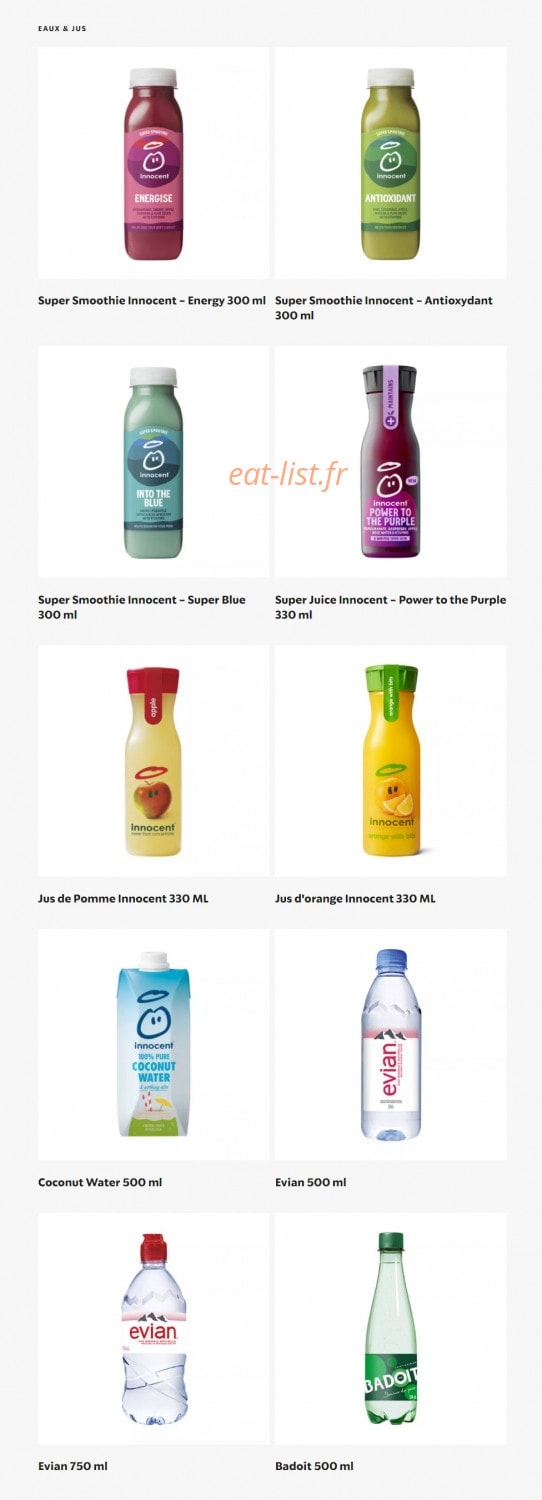 Starbucks — carte page 8