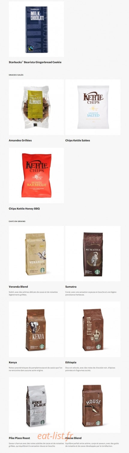 Starbucks — carte page 15