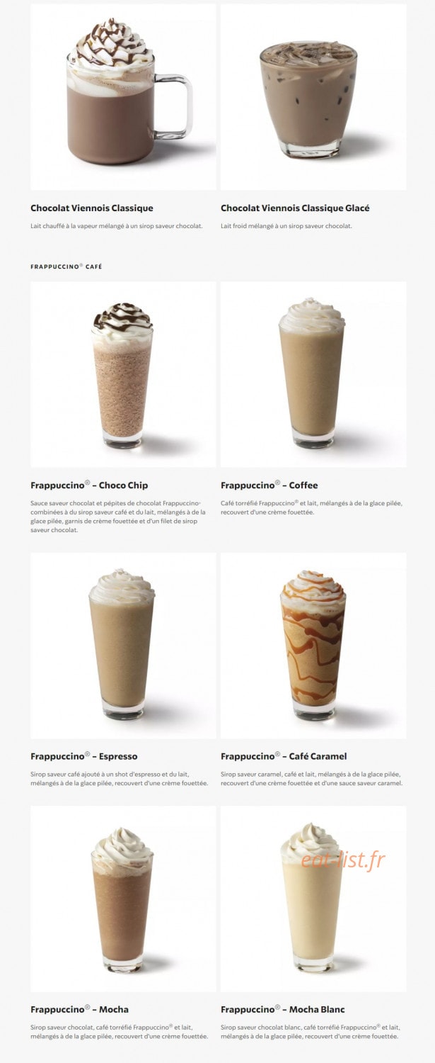 Starbucks — carte page 4