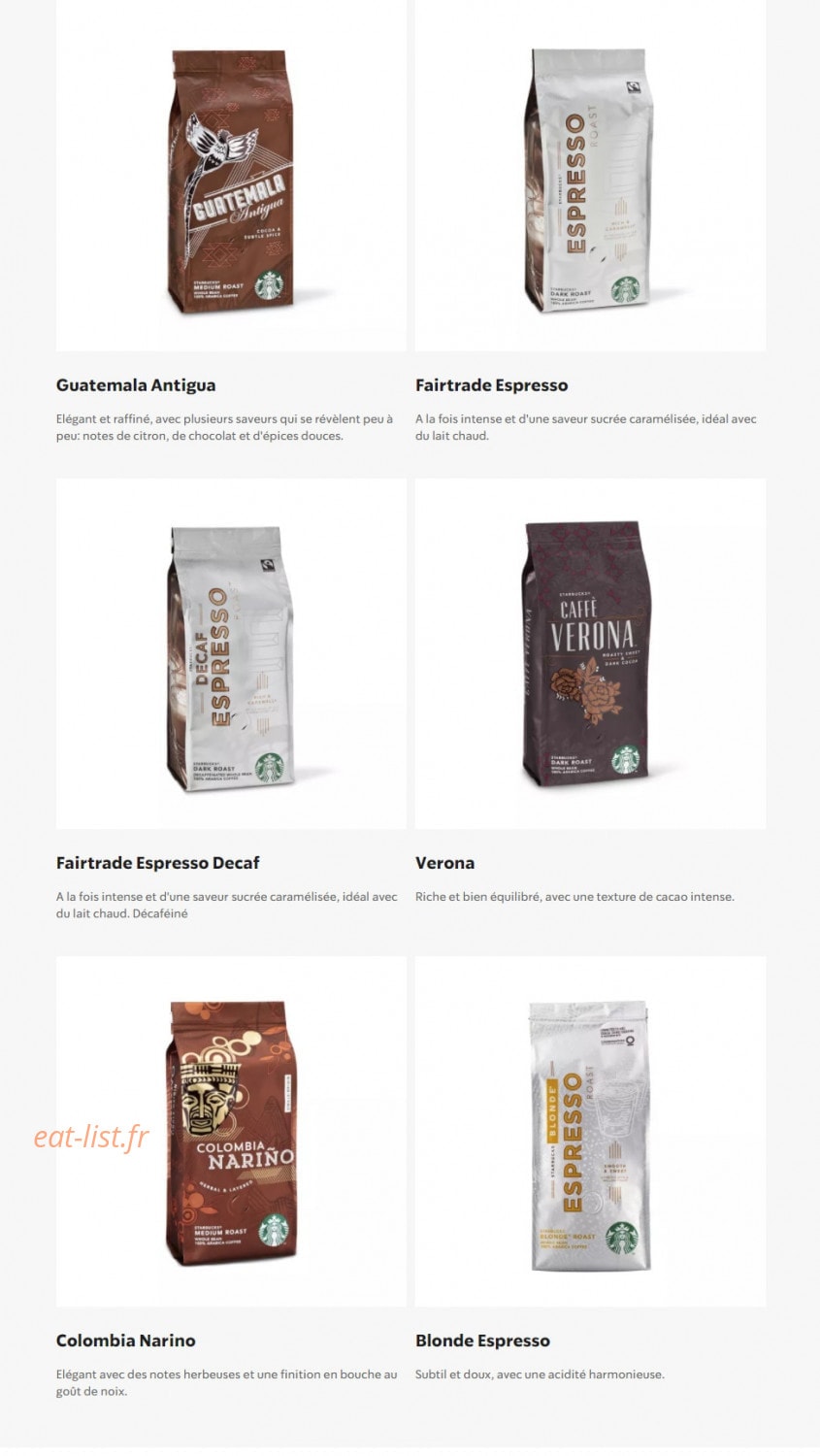 Starbucks — carte page 16