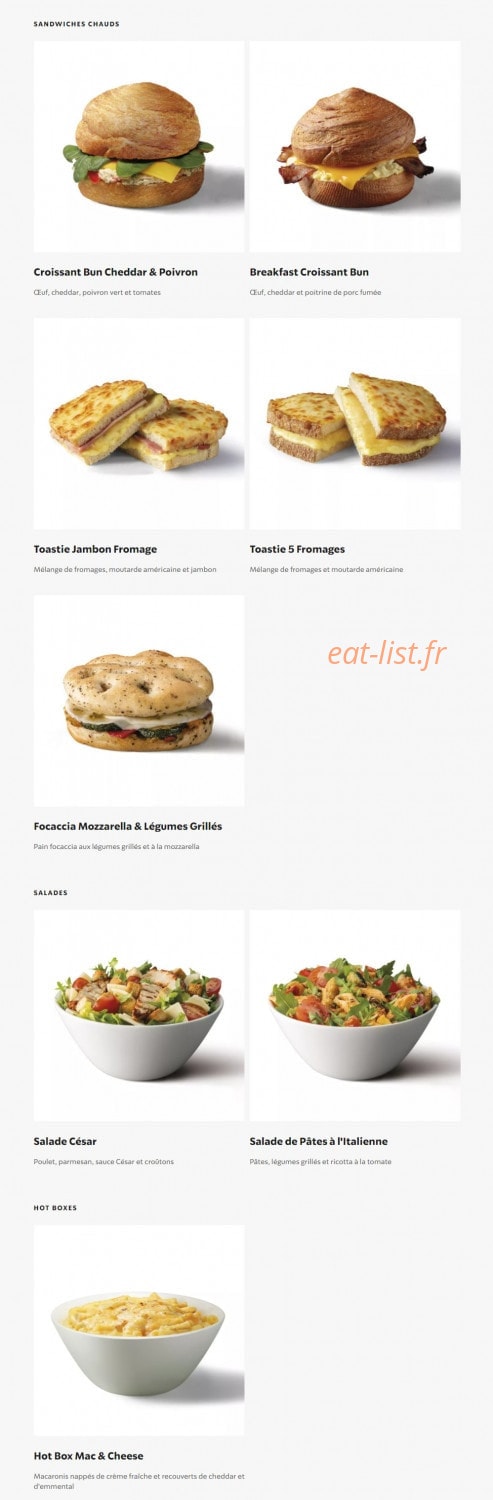 Starbucks — carte page 13