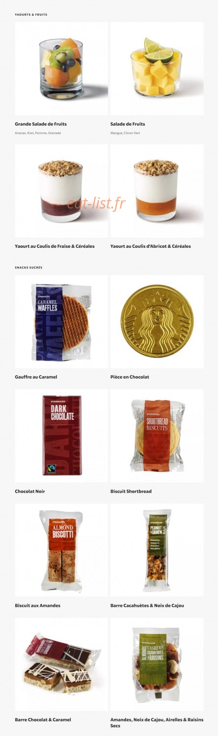 Starbucks — carte page 14