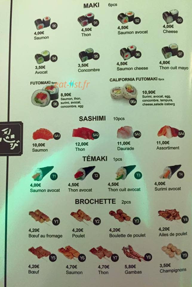 Sushi Ninja — carte page 11