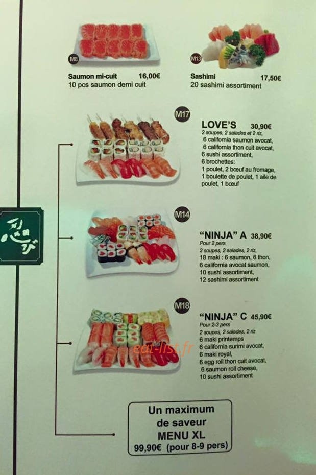Sushi Ninja — carte page 6