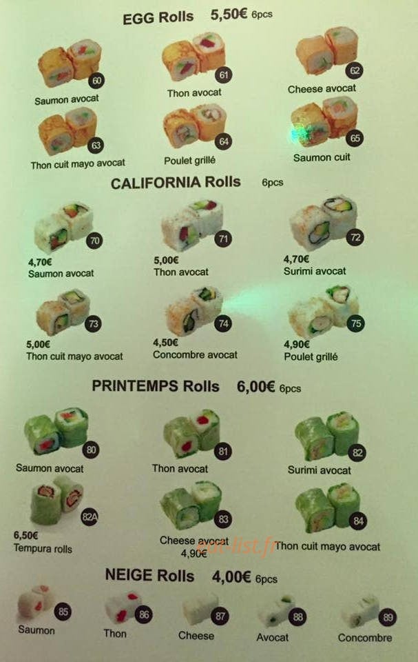 Sushi Ninja — carte page 10