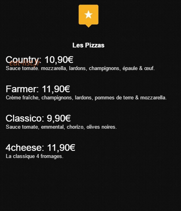 Tex-Mex — carte page 4