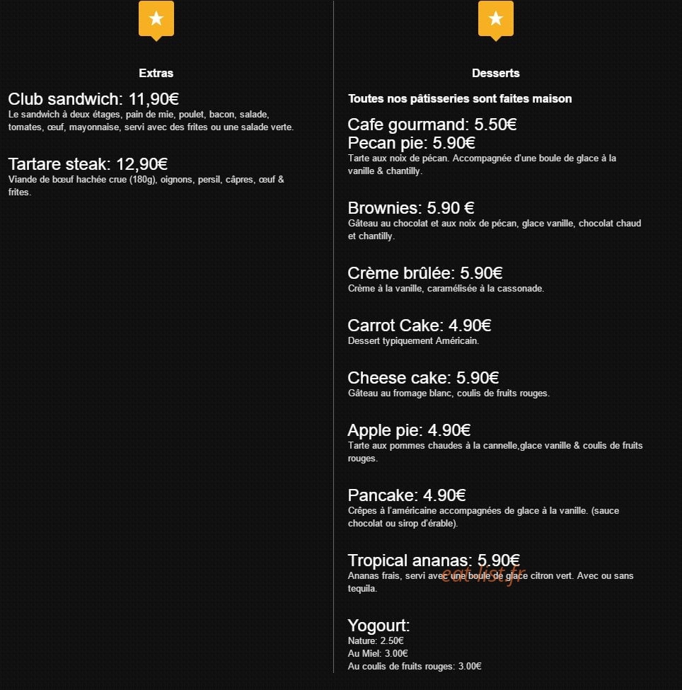 Tex-Mex — carte page 5