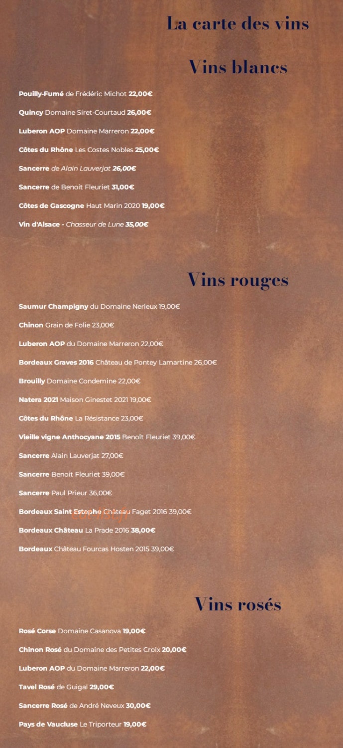 Well in Town — carte page 6