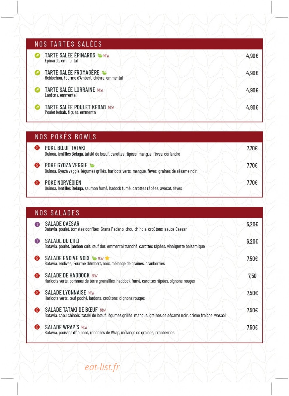 L'atelier Papilles — carte page 6