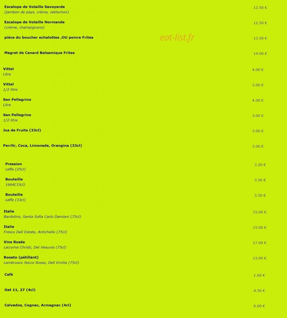Castel pizza — carte page 3