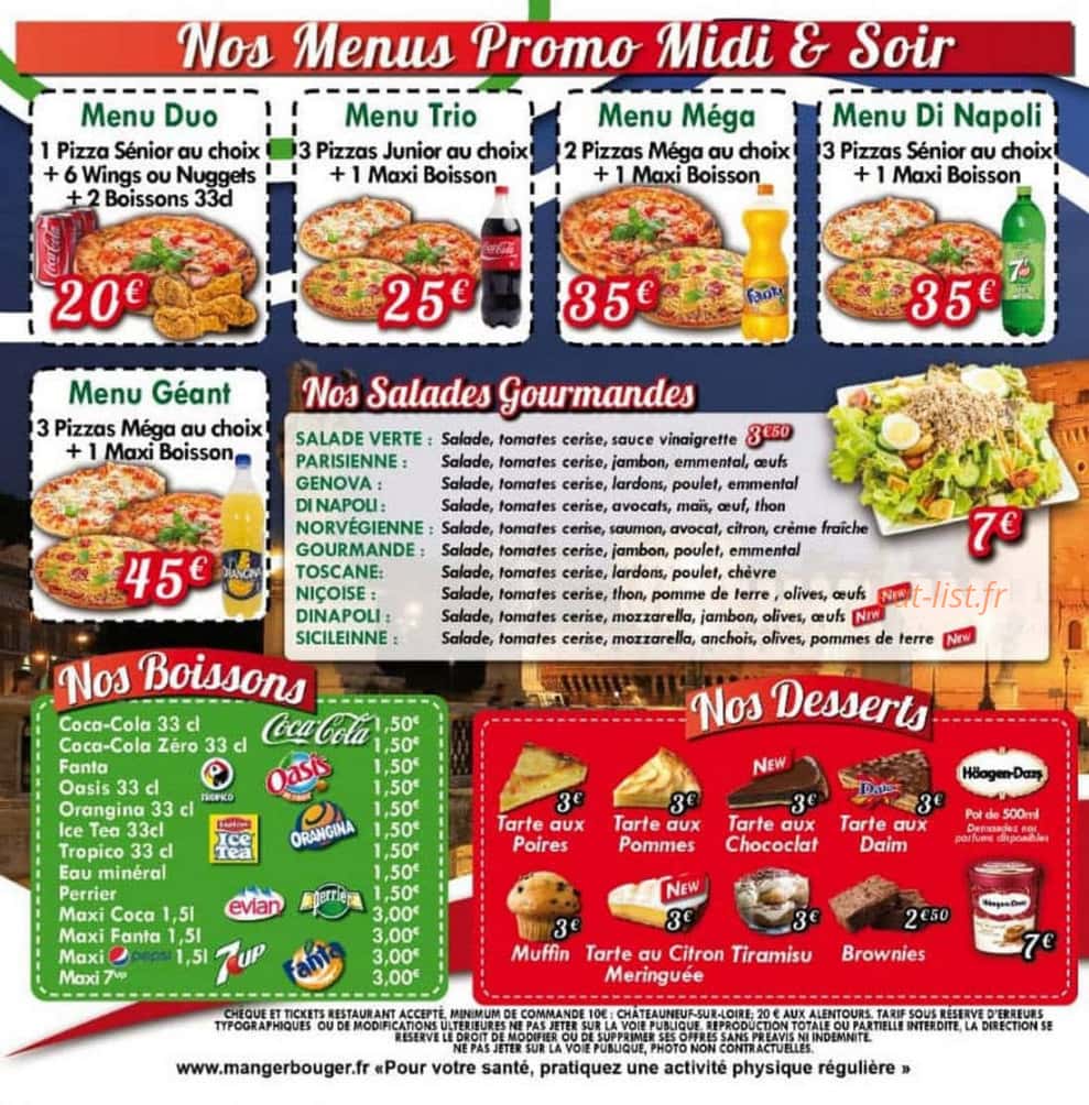Dinapoli Pizza — carte page 4