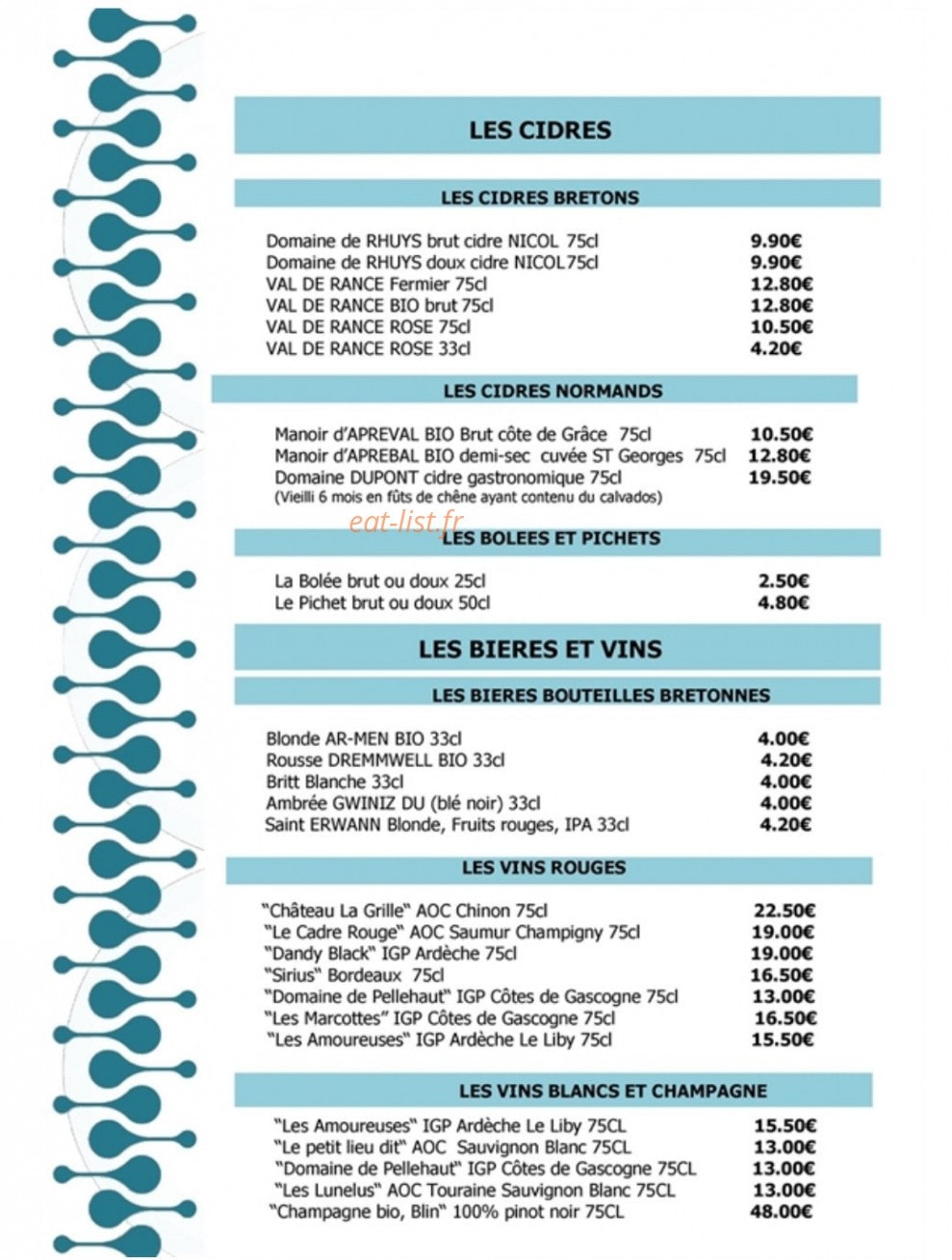 La P'tite Parlotte — carte page 3