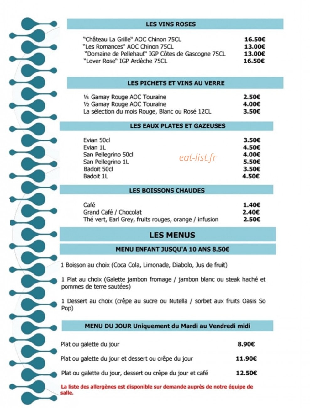 La P'tite Parlotte — carte page 4
