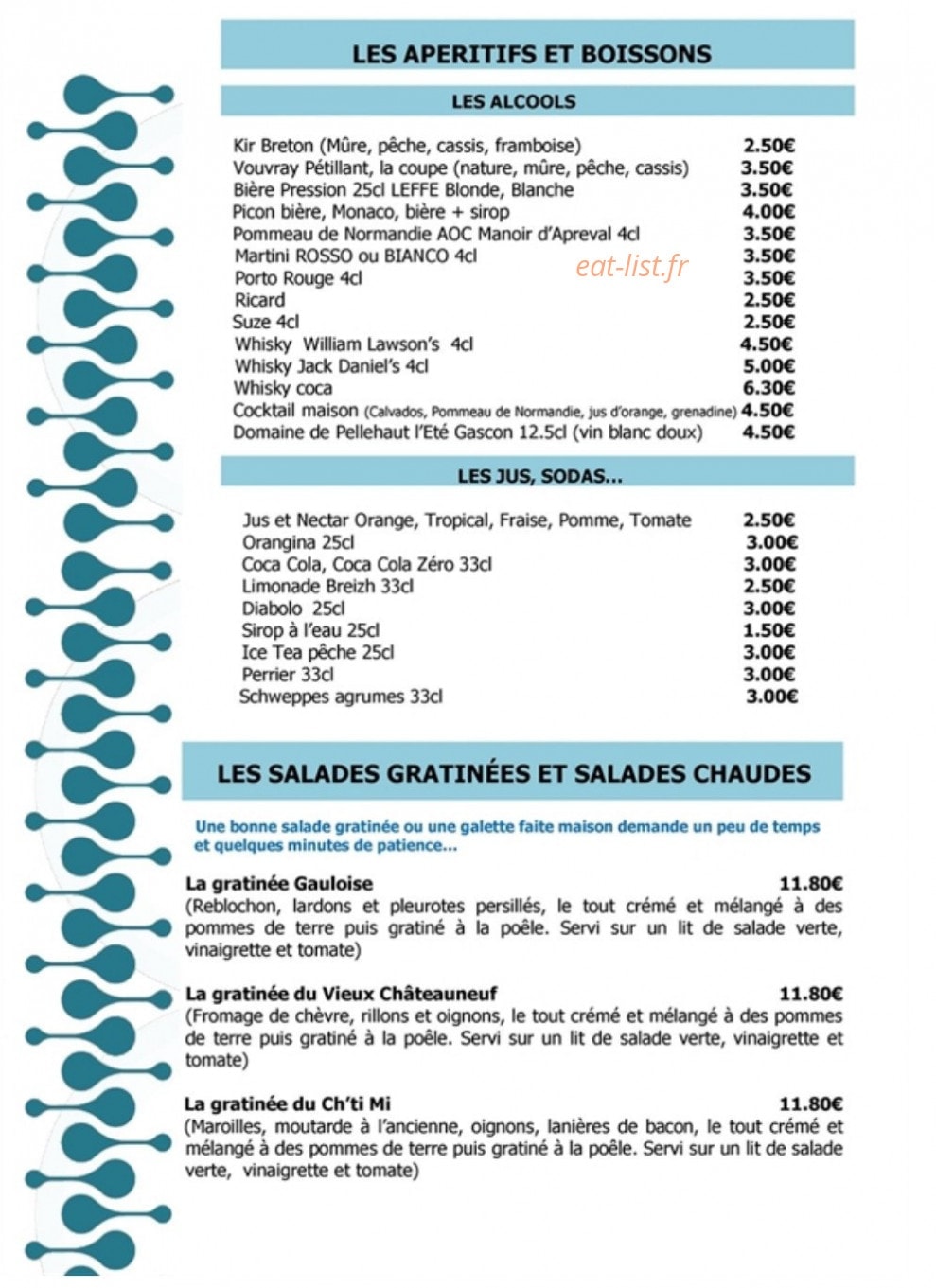 La P'tite Parlotte — carte page 6