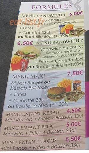 New Kebab Pacha — carte page 2