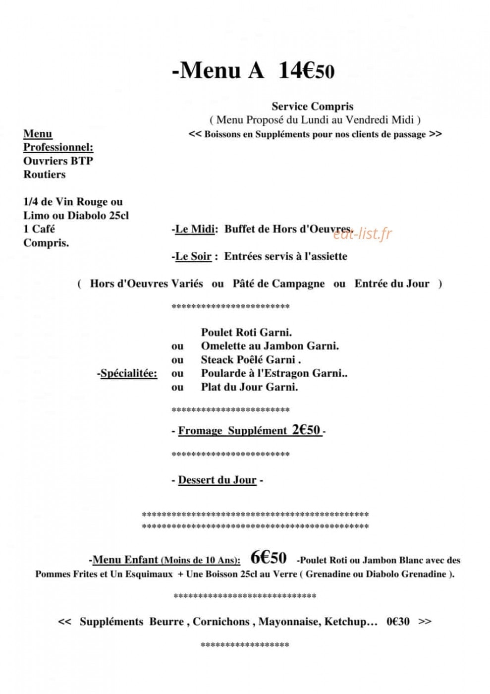 Hôtel de la place — carte page 3