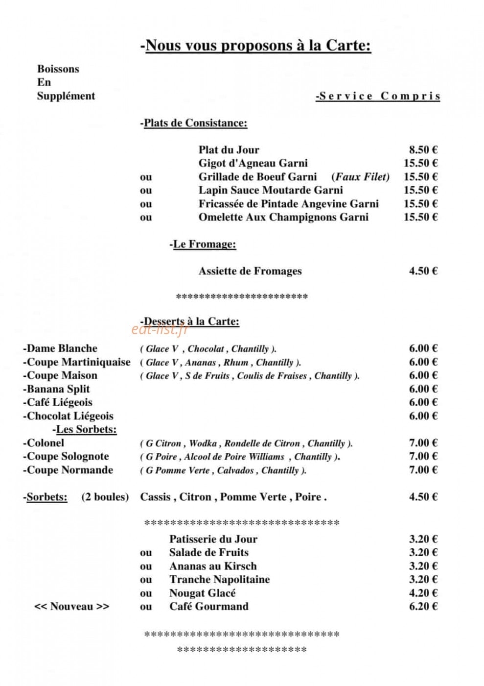 Hôtel de la place — carte page 6
