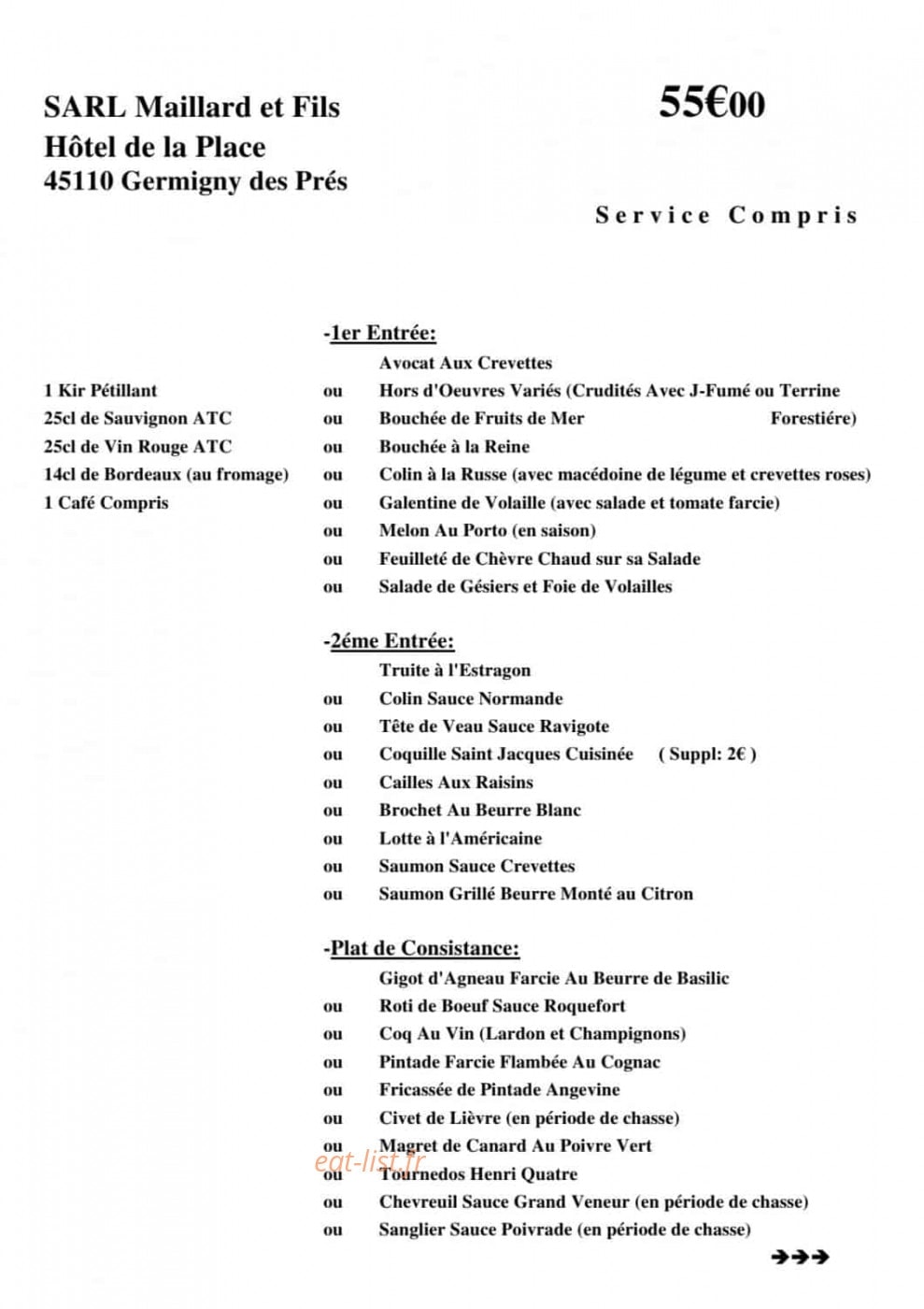 Hôtel de la place — carte page 22