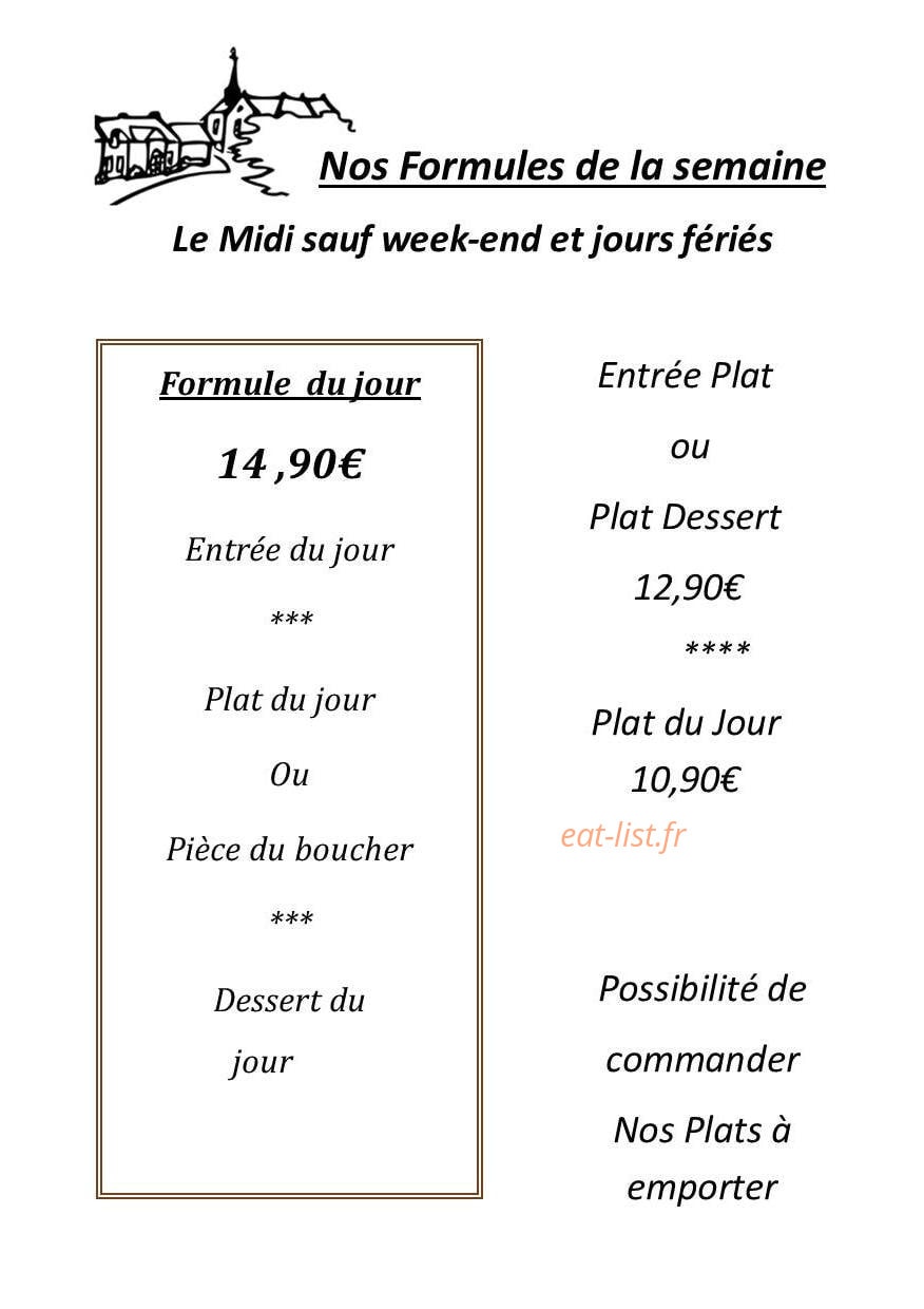 Auberge de Sigloy — carte page 2