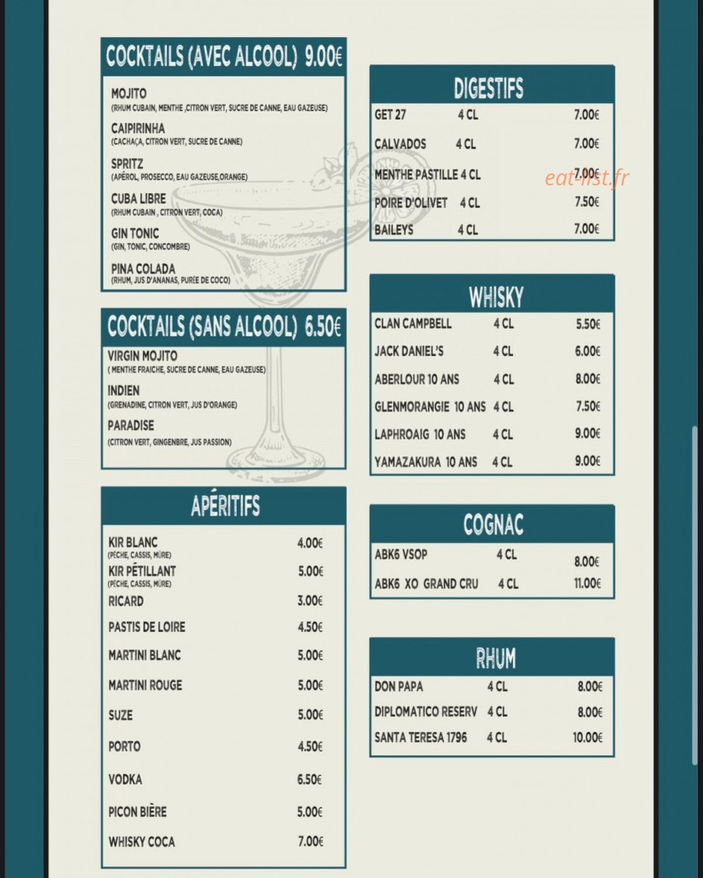Cafe Du Commerce — carte page 4