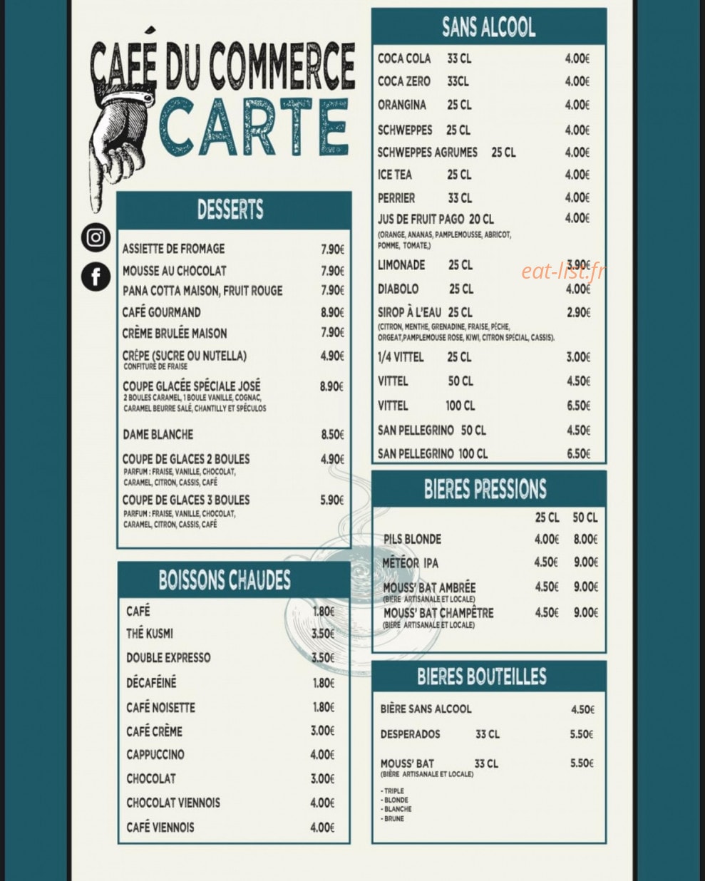 Cafe Du Commerce — carte page 5