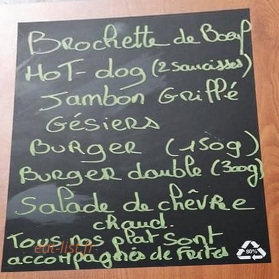 Chez Nan’s — carte page 1