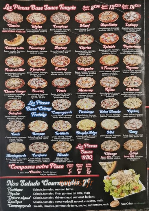 Presto Pizza — carte page 2