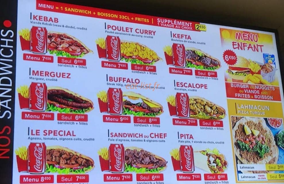 Adana Kebab — carte page 2