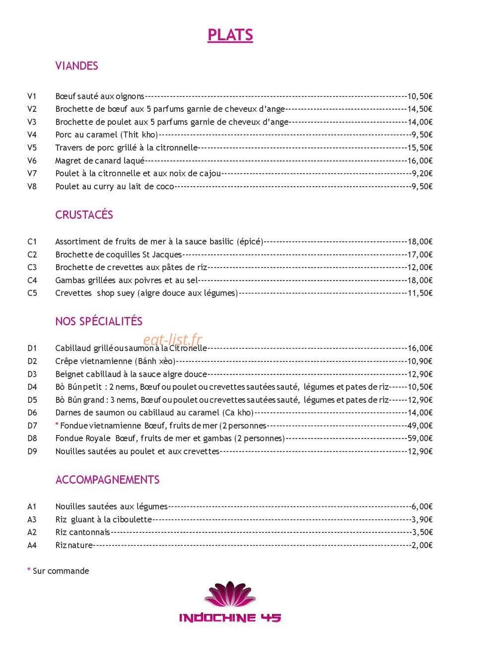 Indochine 45 — carte page 2