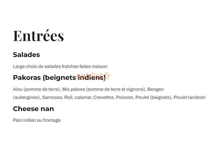 Le Shalimar — carte page 1
