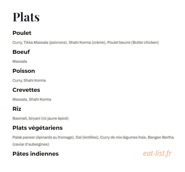 Le Shalimar — carte page 2