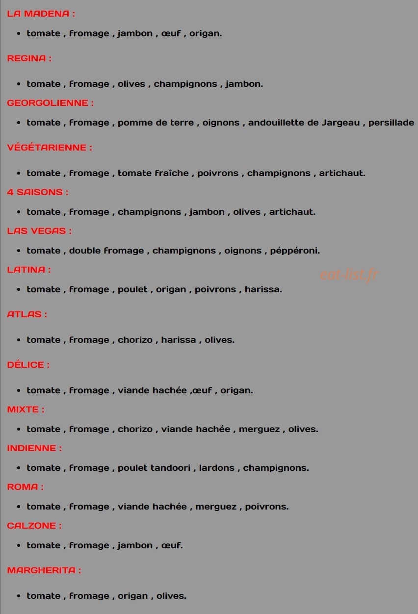 Speed'za — carte page 2