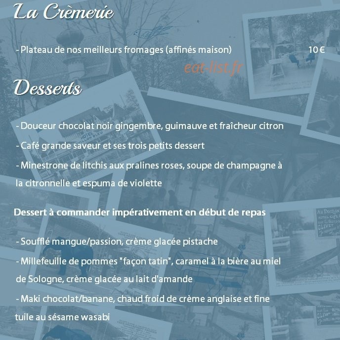 Le Pavillon Bleu — carte page 3