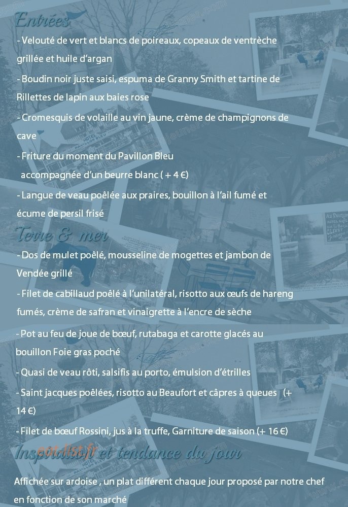 Le Pavillon Bleu — carte page 2