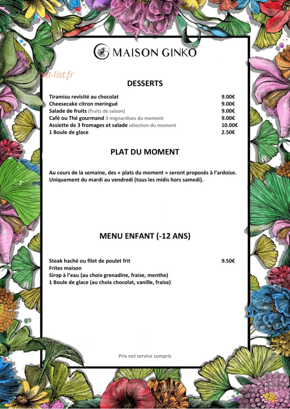 Maison Ginko — carte page 2