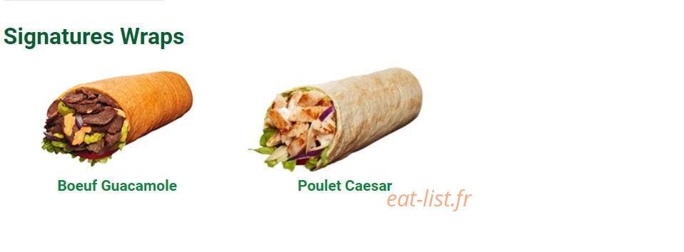 Subway — carte page 2