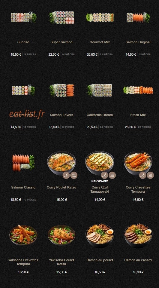 Sushi Shop — carte page 11