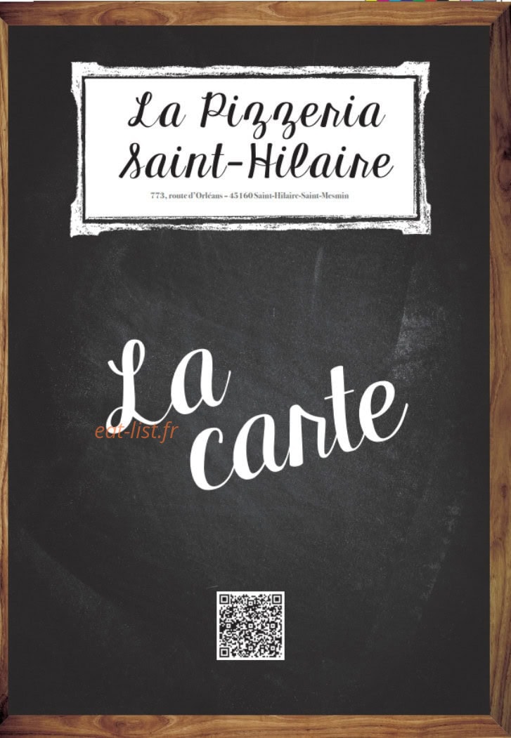 Pizza Saint Hilaire — carte page 1