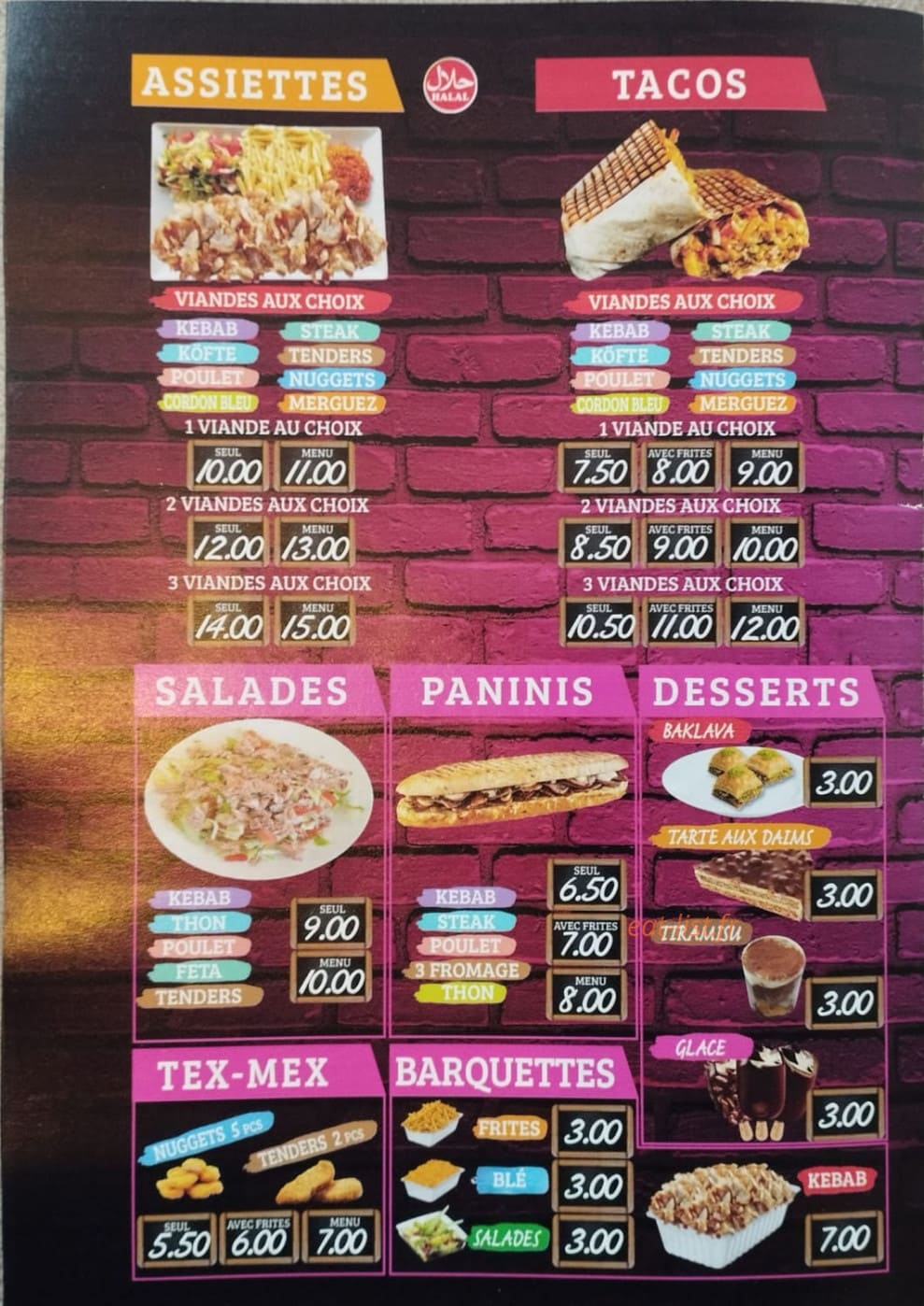 Istanbul Kebab — carte page 4