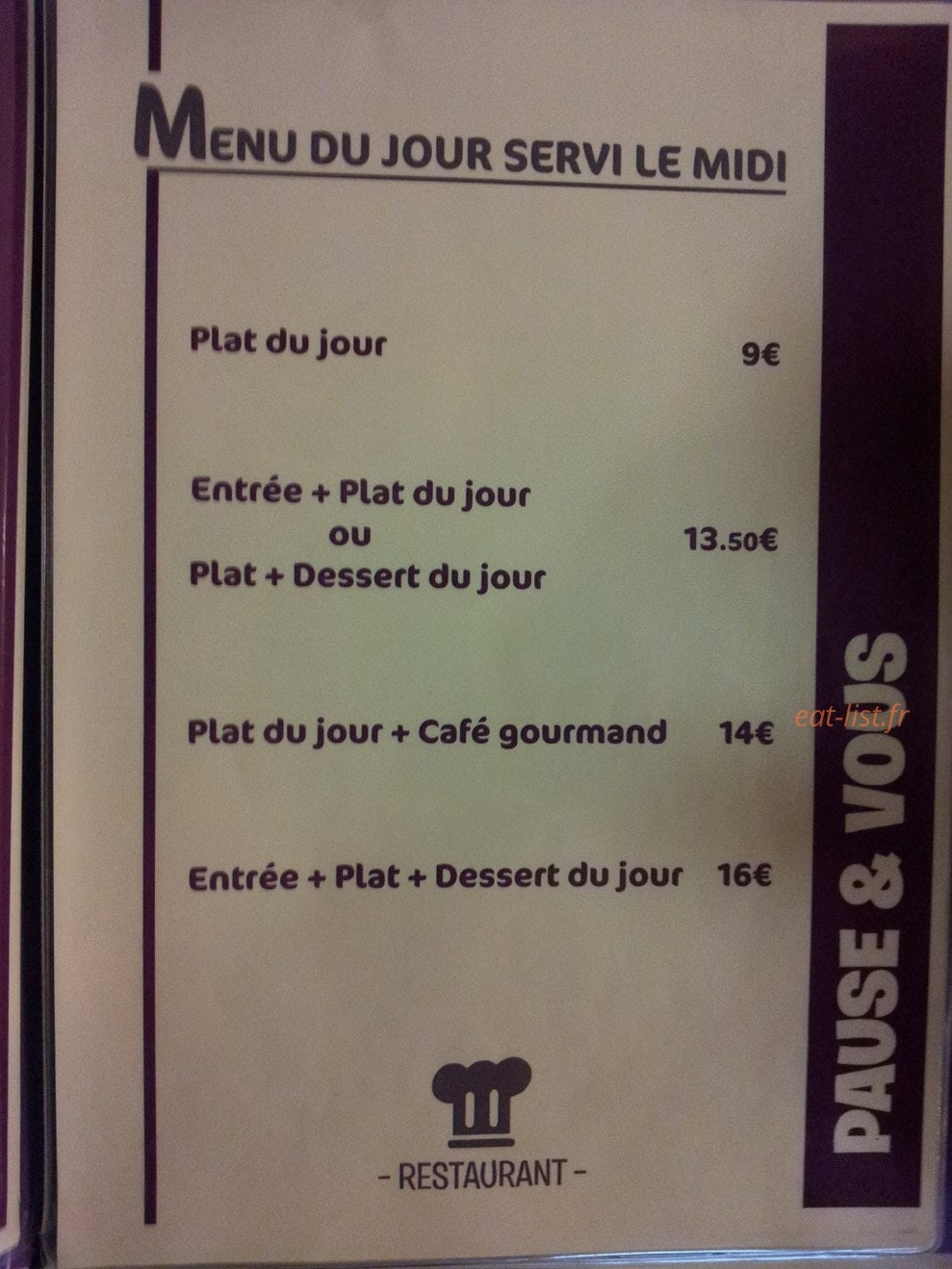 Pause et Vous — carte page 2