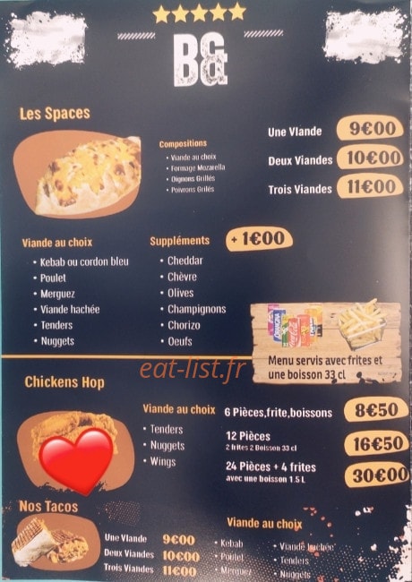 Atelier B Burger — carte page 2